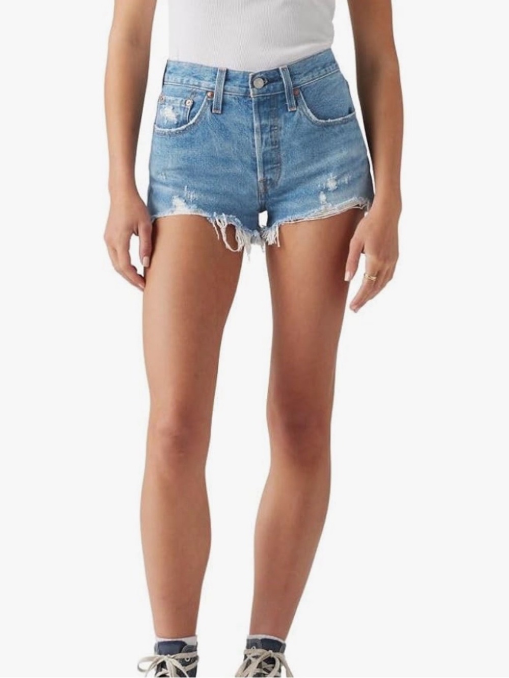 Levi's Women's Premium 501 Original Shorts ​- Medium Indigo